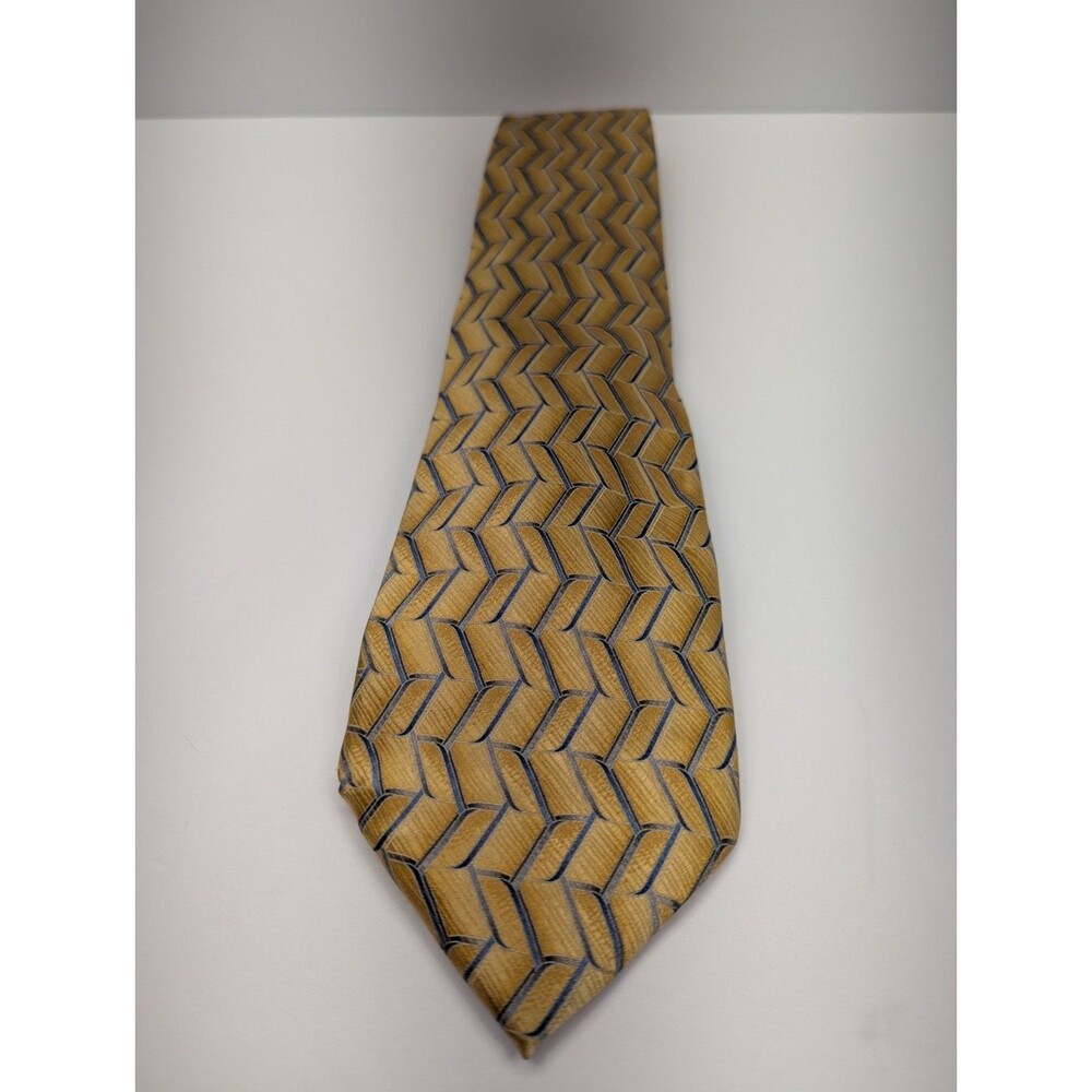 Umberto Bossi‎ Silk Pointed Classic Yellow Necktie Tie